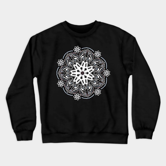 Greyscale Mandala Crewneck Sweatshirt by Jane Izzy Designs